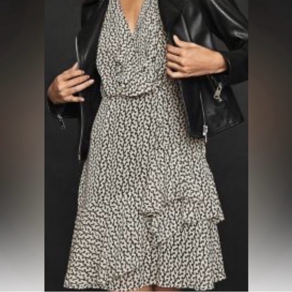 Reiss NWT | Paris Chiffon Ruffle Mini Dress 2 - Picture 4 of 12